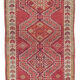 Hand-knotted rustic turkish red runner carpet 91 cm x 442 cm