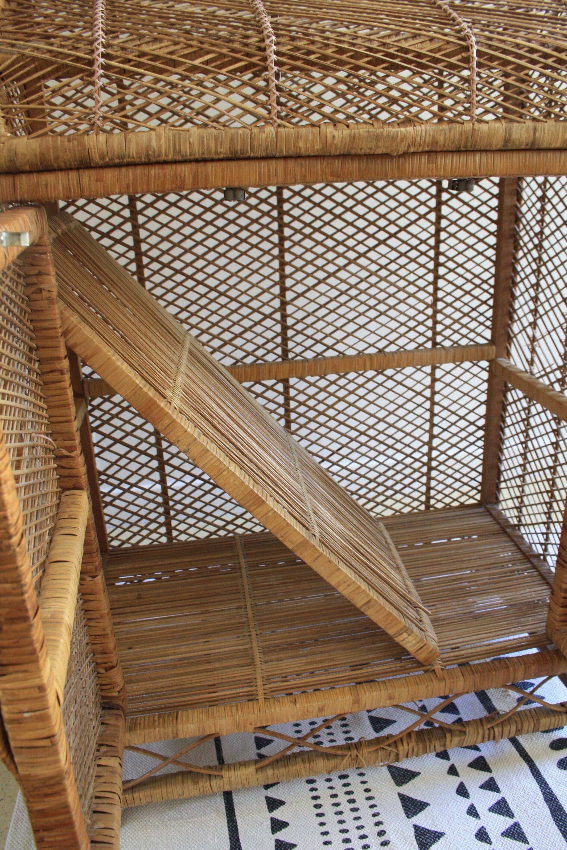 Rattan and woven wicker library