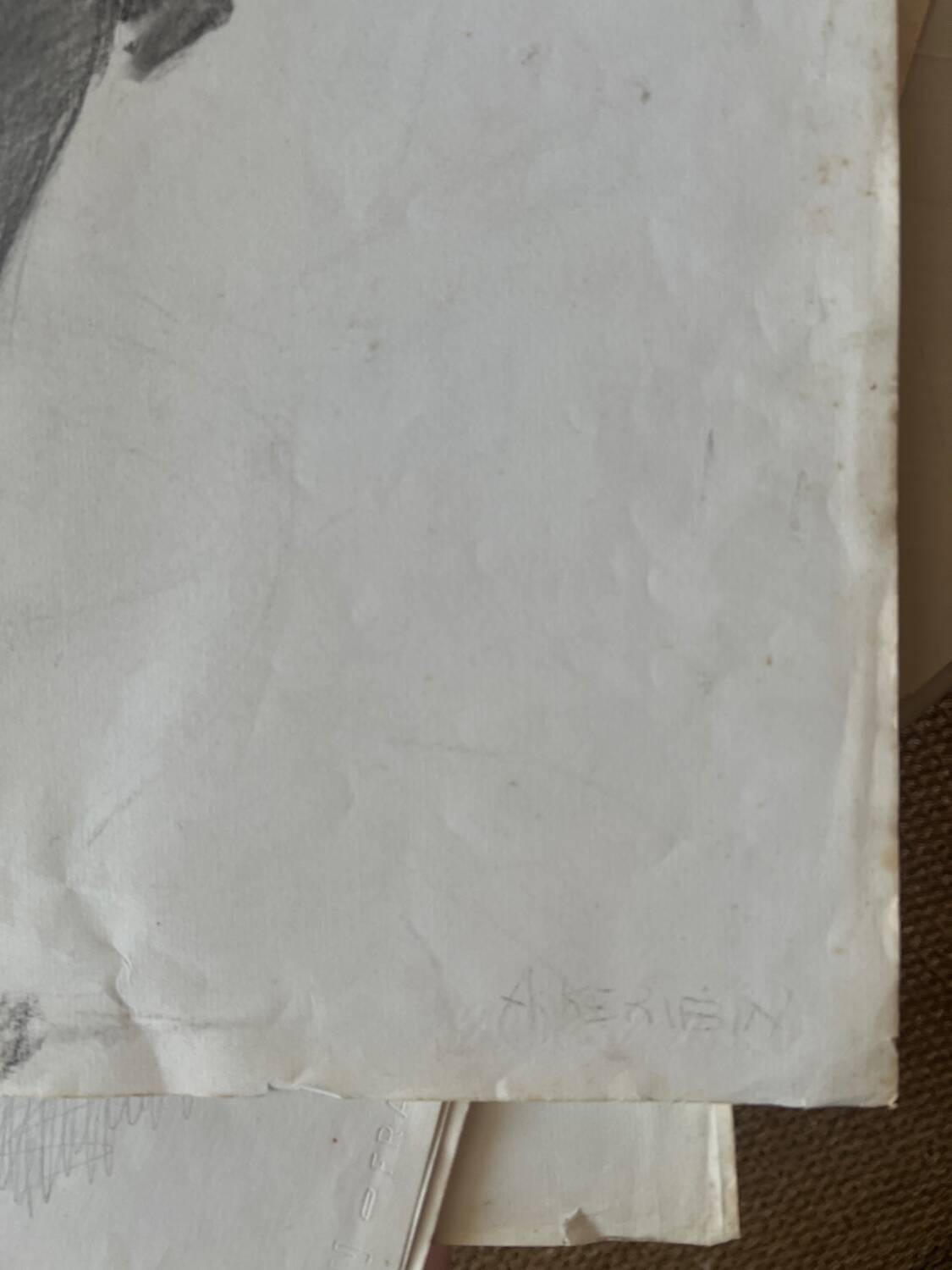Dessin nu au crayon 1960