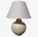 Large lamp signed Kostka vintage beige ceramic sphere