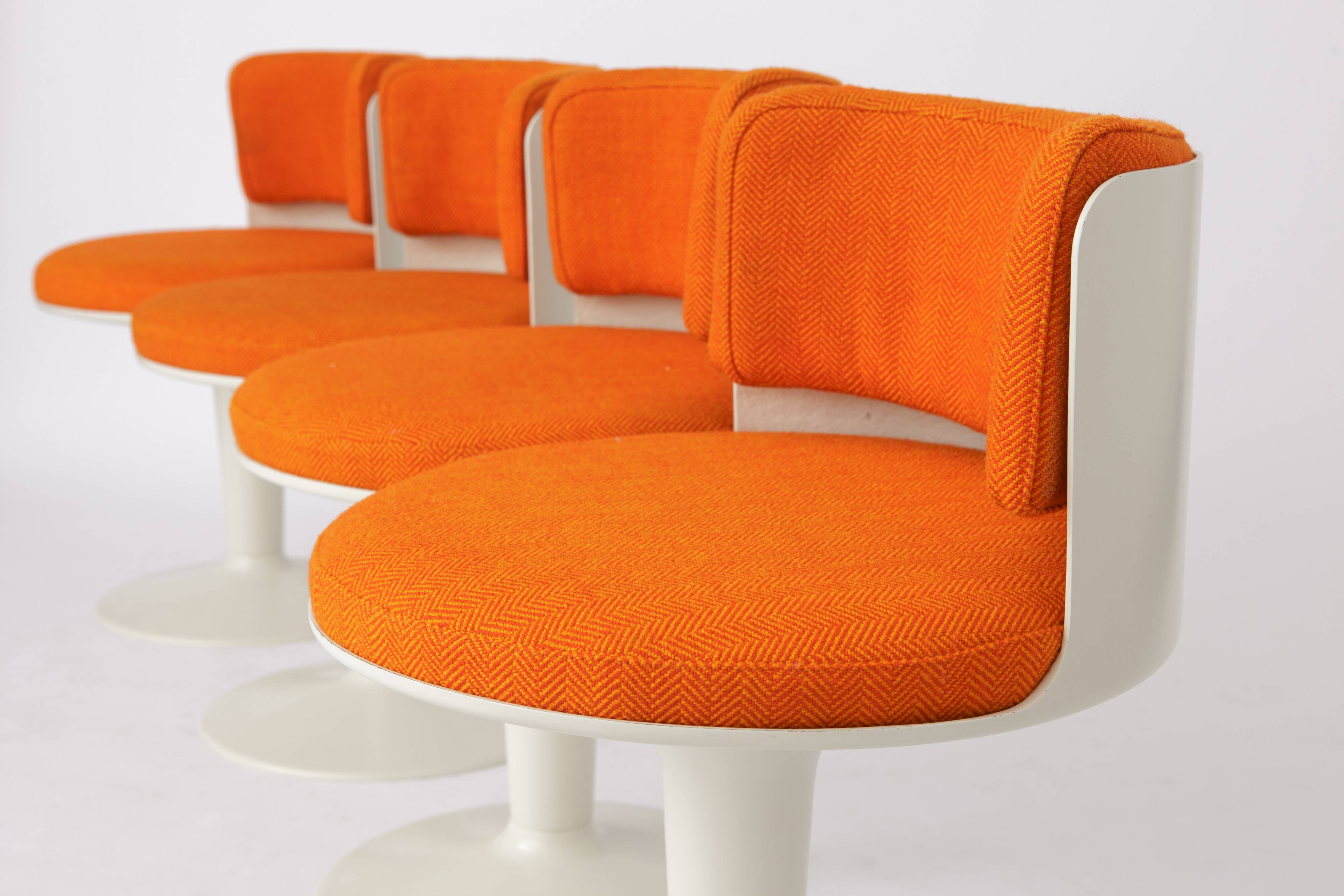 4 Retro Tulip Chairs 1950s-1960s Vintage