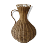 Vase 70s rattan