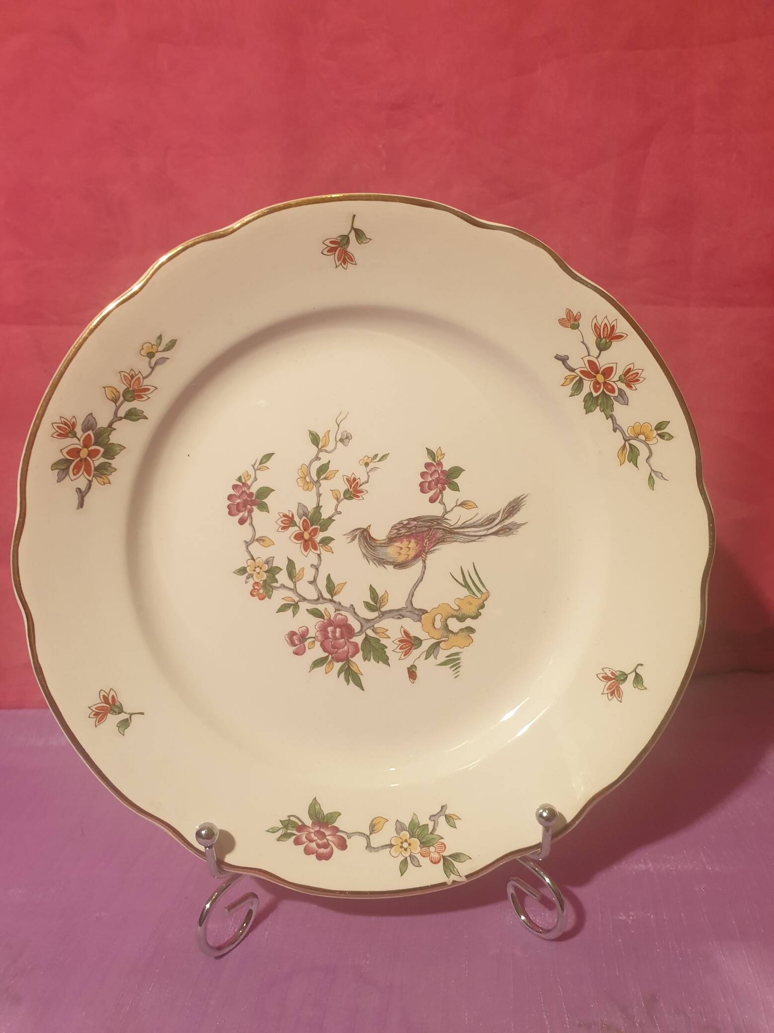 Set of 10 Condé Digoin Sarreguemines dessert plates