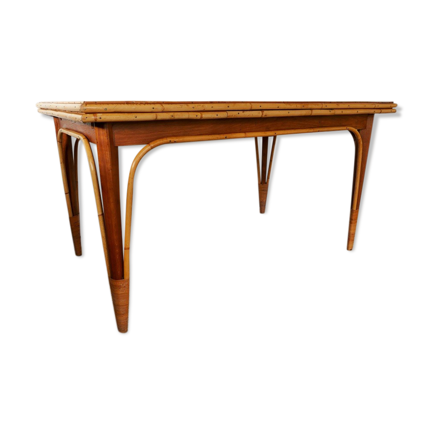 Rattan extension table