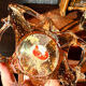 Vintage amber glass Murano cup