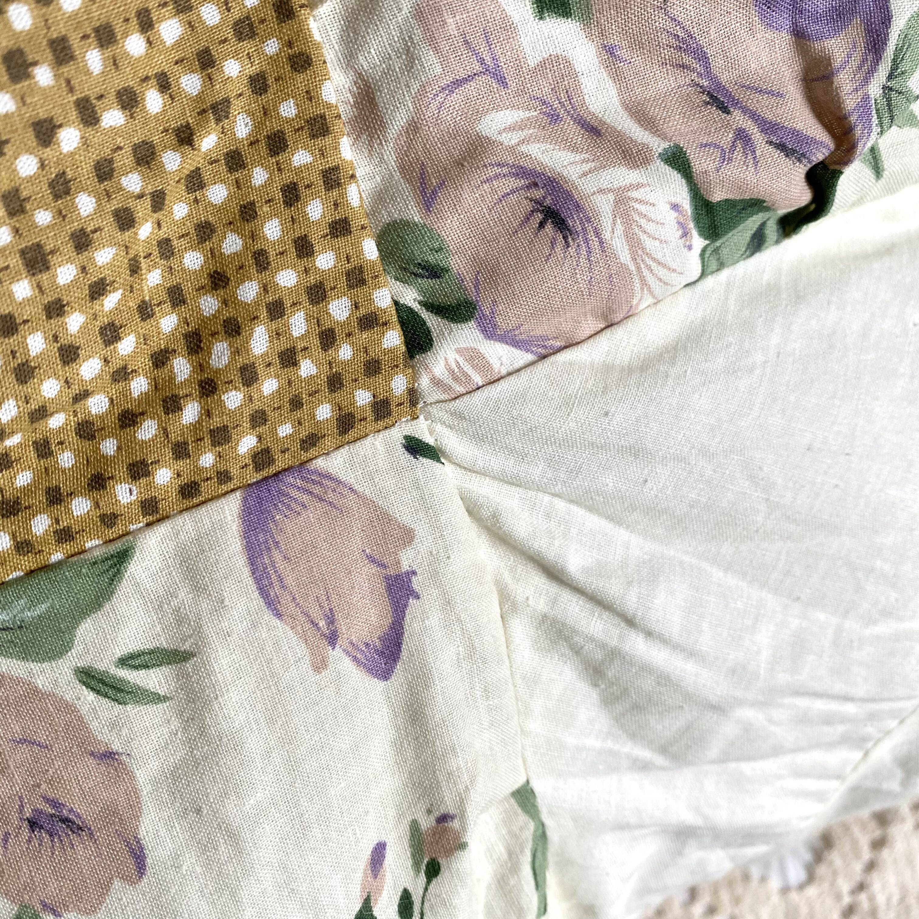 Quilted patchwork bed cover