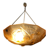 Suspension ancienne opaline