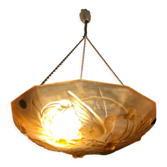 Suspension ancienne opaline