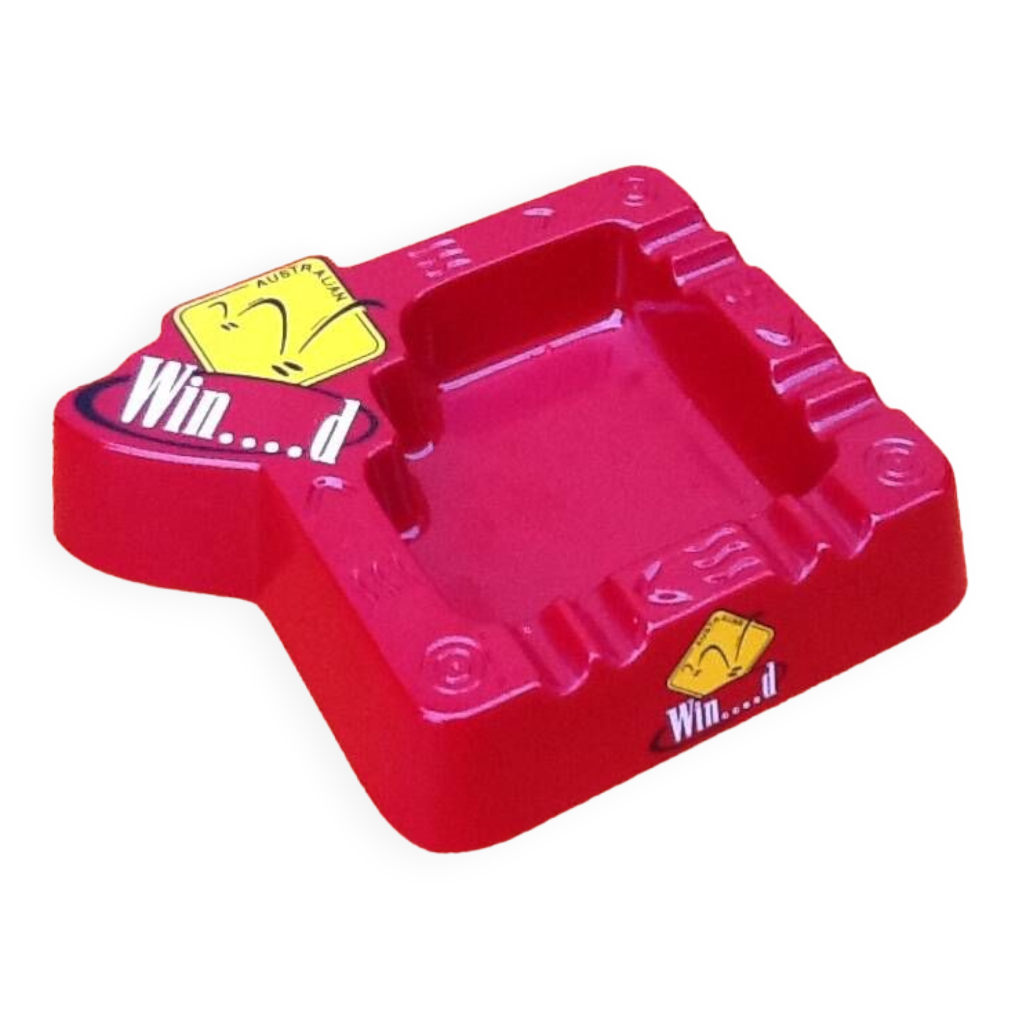 1980s winfield australian ashtray red and yellow plastic