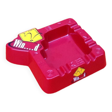 1980s Winfield Australian ashtray in red and yellow plastic.