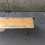 Handcrafted bench wabi-sabi japandi country decoration slow Japanese design