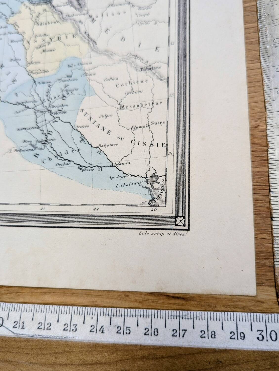 Asia Minor, old map, printed in 1852.