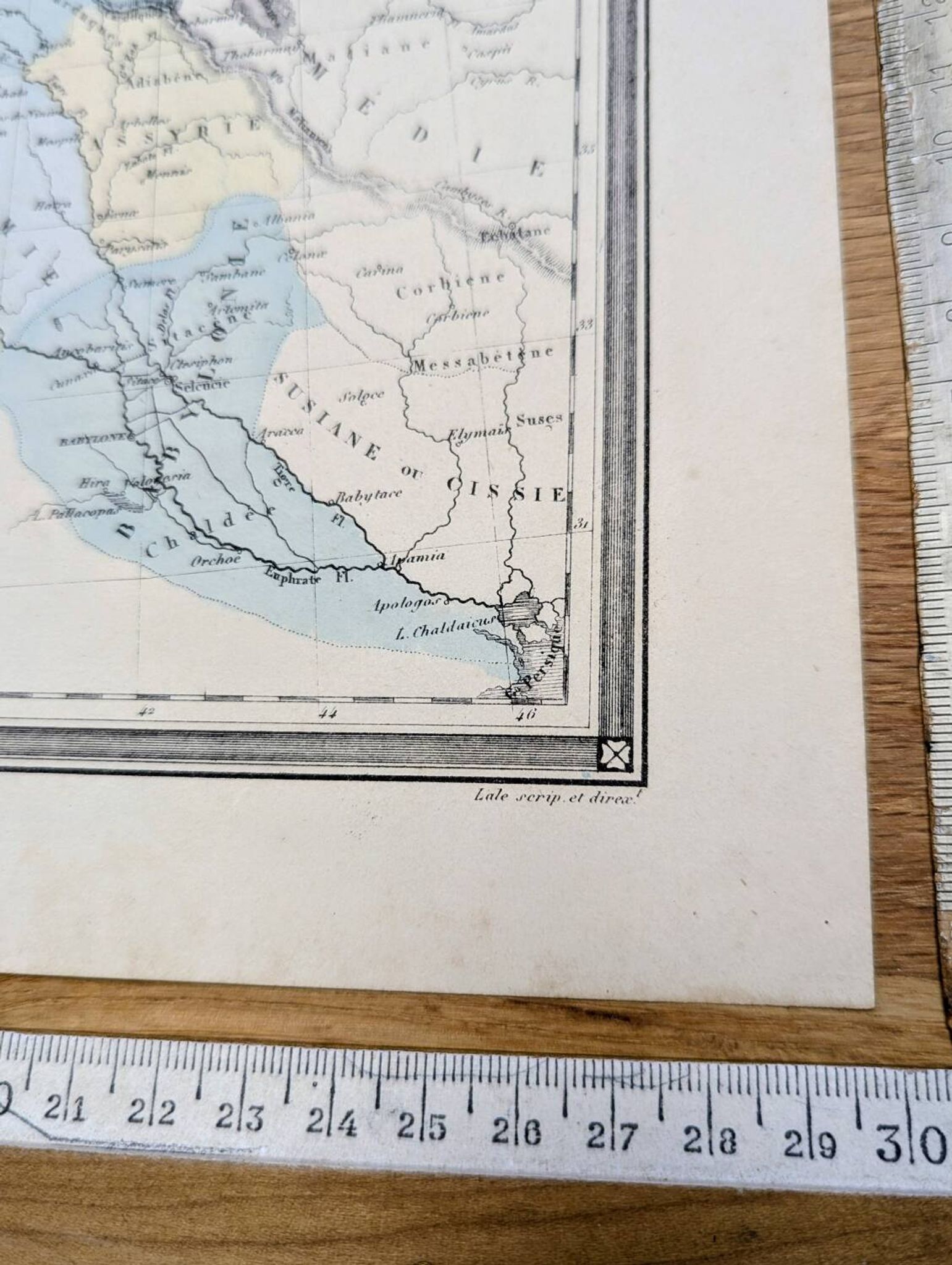L'Asie mineure, carte ancienne, imprimée en 1852.