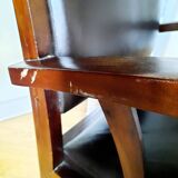 Colonial style wooden armchair