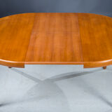 Danish Teak Round Folding Dining Table, 1960s