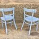 Pair of wooden chairs troquet
