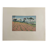 Lithograph by Henri Rivière Douarnenez seen from the Ris