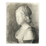 Drawing of the bust of a young man by Andrea Della Robbia