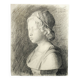 Drawing of the bust of a young man by Andrea Della Robbia