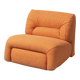 Vintage lounge armchair in orange fabric, 1970s design modernism
