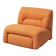 Vintage lounge armchair in orange fabric, 1970s design modernism