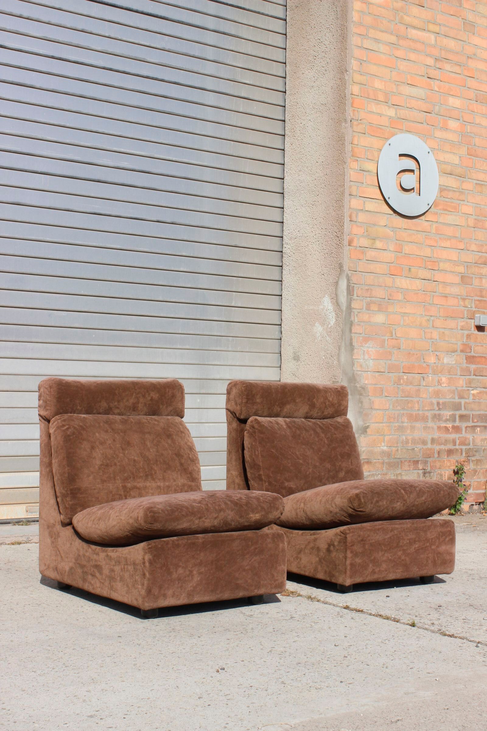 Walter Knoll Collection pair of modular armchairs in two-seater sofa 1970s