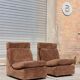 Walter Knoll Collection pair of modular armchairs in two-seater sofa 1970s
