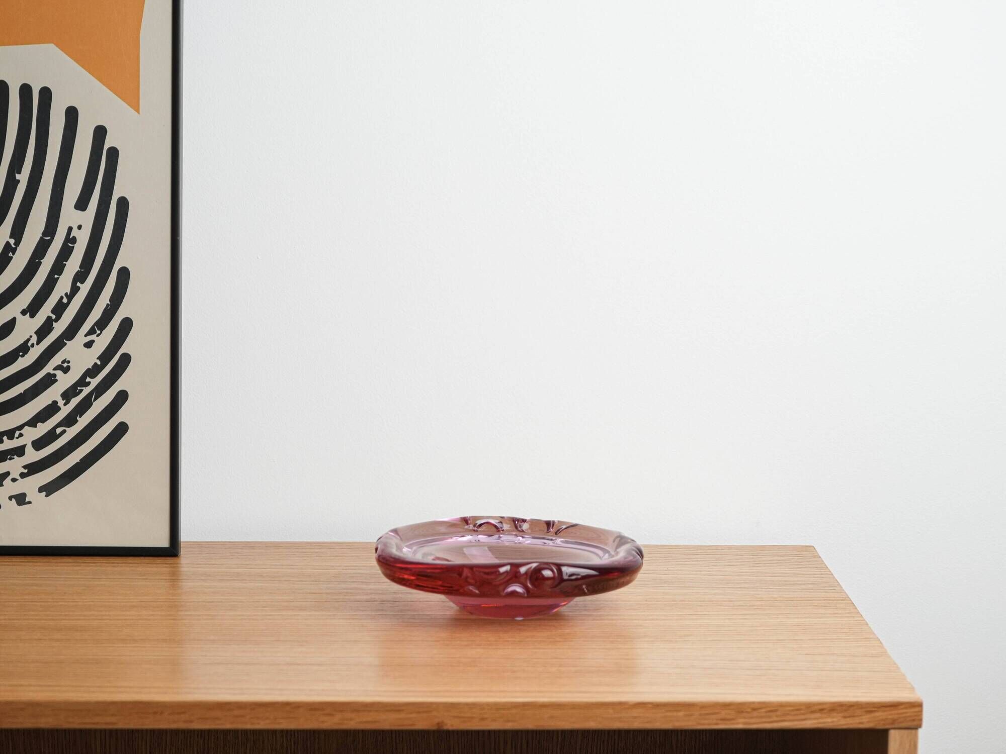 Rosamund Glass Platter by Christer Holmgren for Holmegaard, Denmark, 1960s