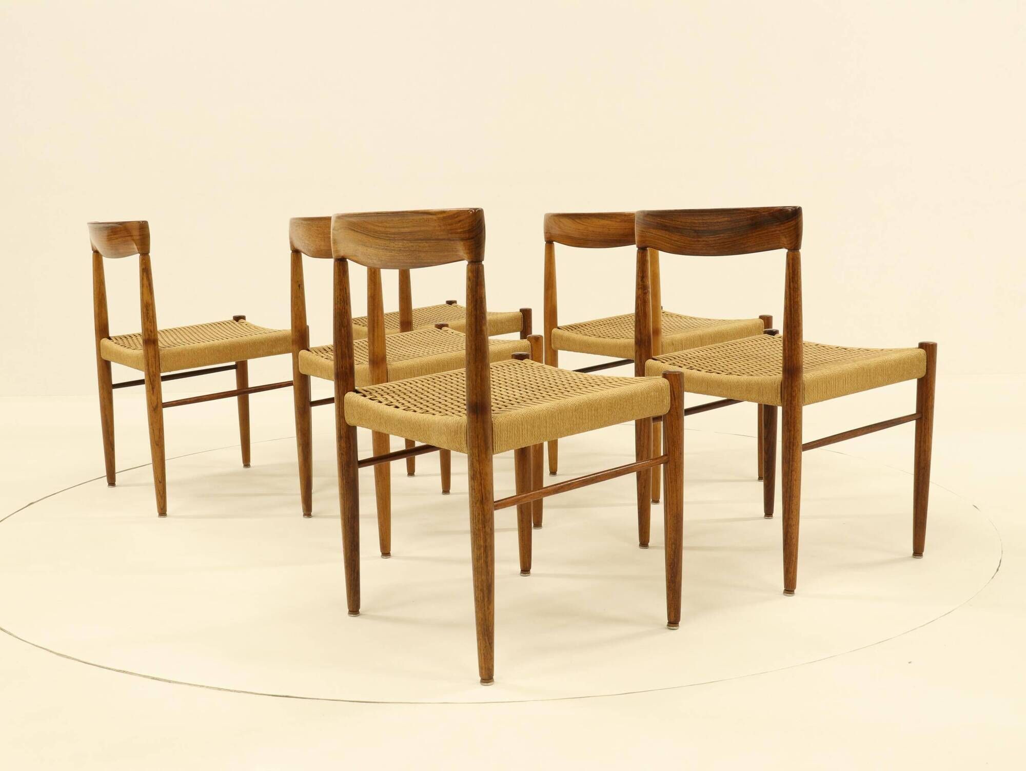 Set of 6 Rosewood Dining Chairs by H.W.Klein for Bramin, Denmark, 1960s