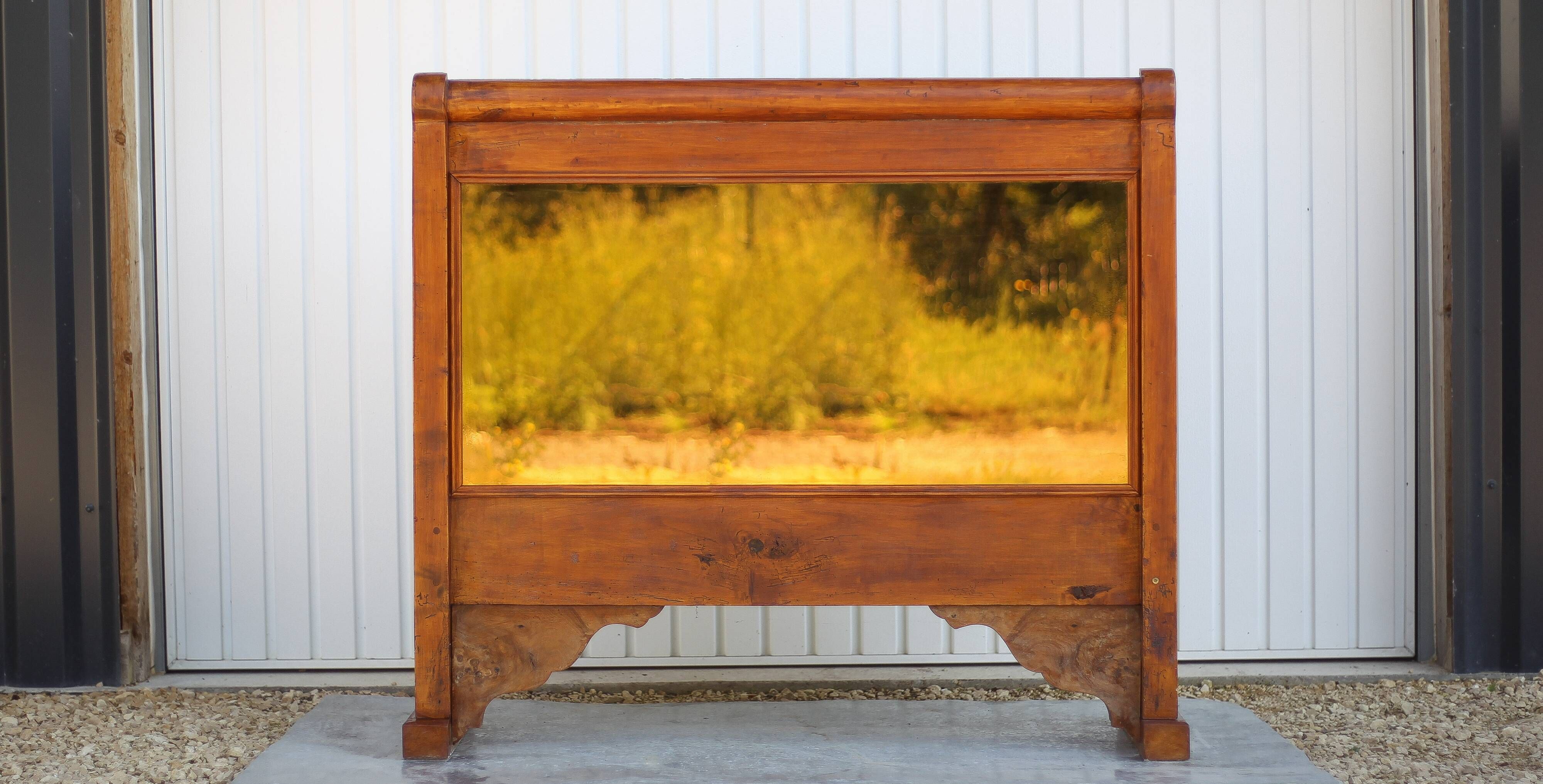 Handcrafted wooden bar, mirror bar and marble slab, wooden furniture