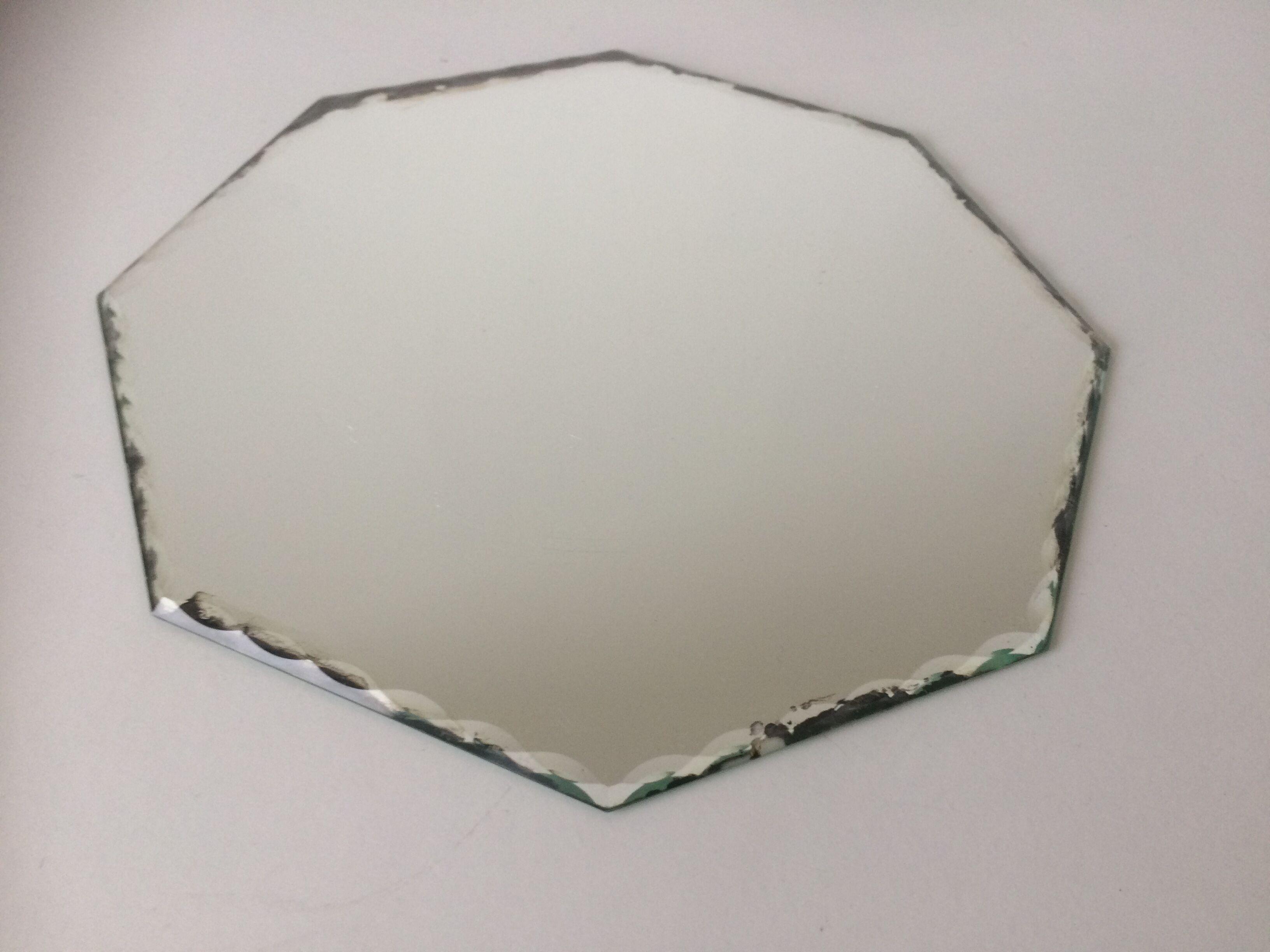 Lot de deux miroirs biseautés vintage, 20cm, 11.5cm