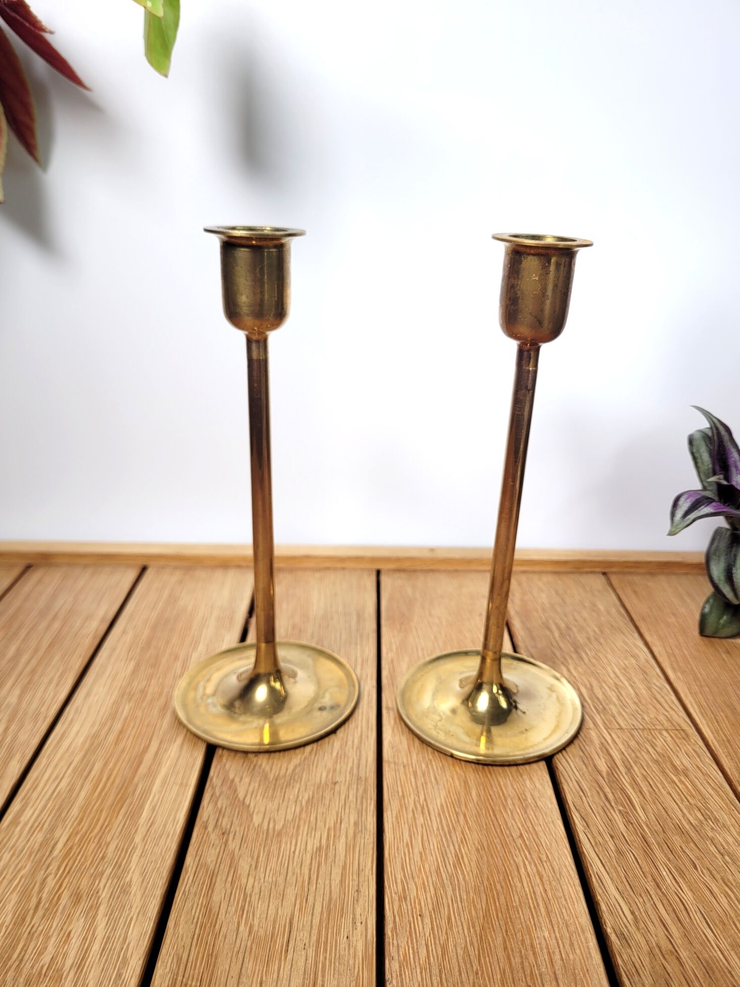 Pair of brass candlesticks candlesticks