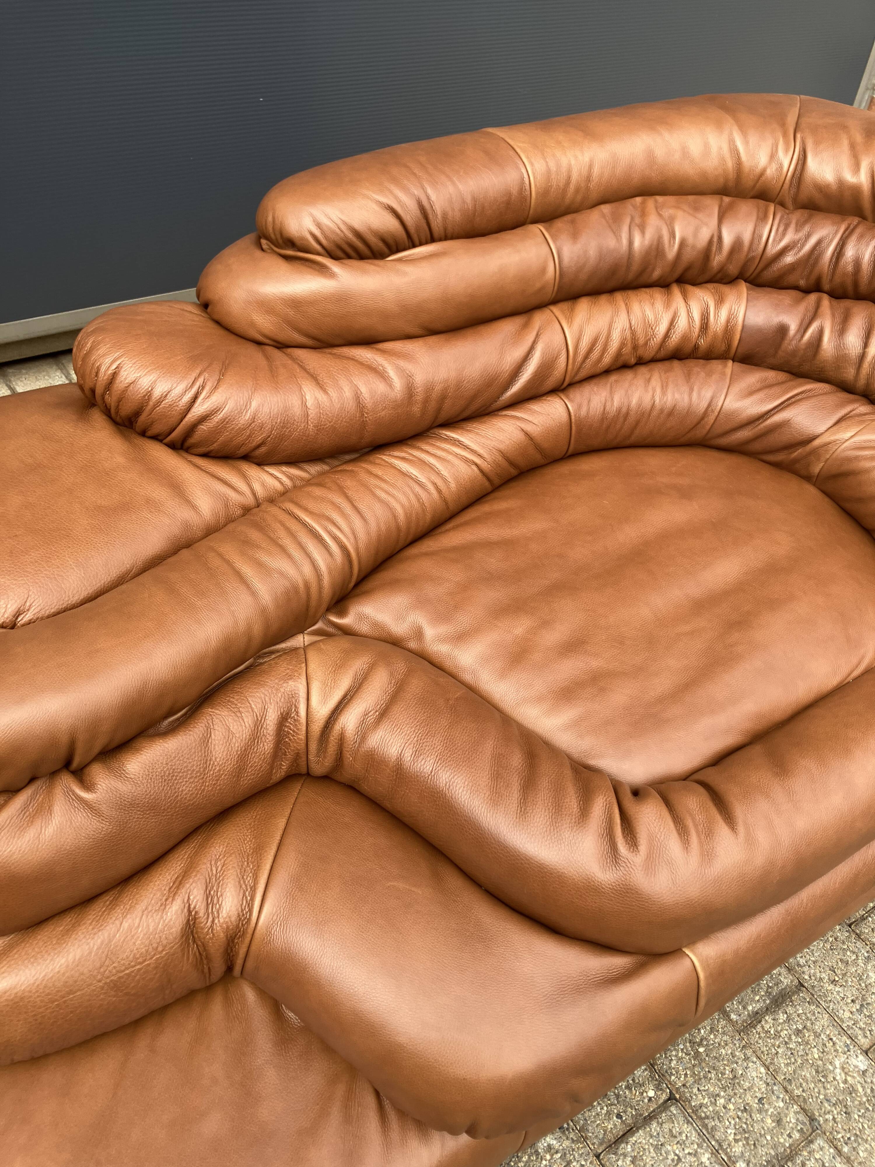 2x De Sede Terrazza DS-1025 (right & left element) Cognac