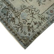 Handmade turkish 1970s 182 cm x 296 cm blue carpet