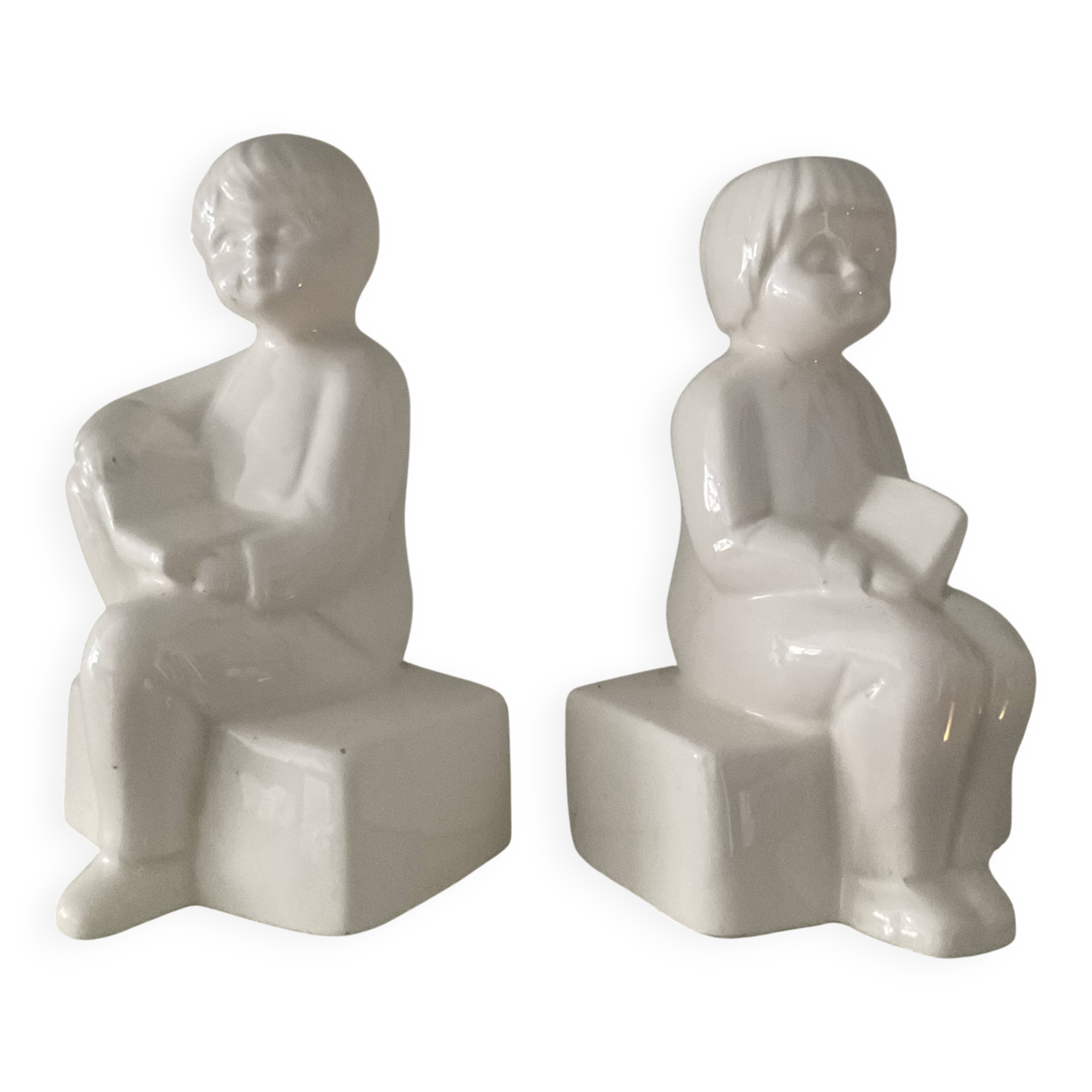 Vintage ceramic bookends