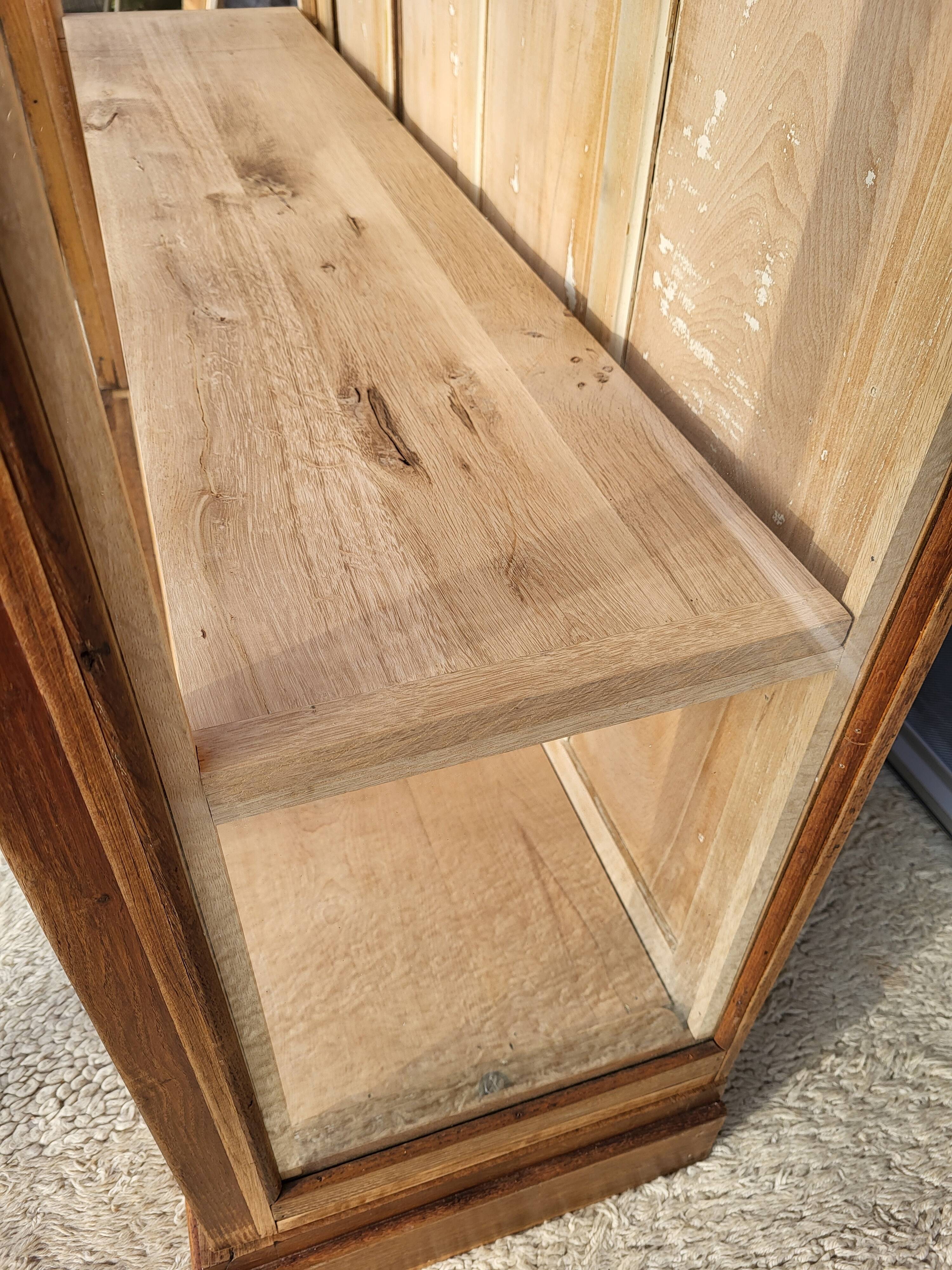 Art Deco oak museum display case