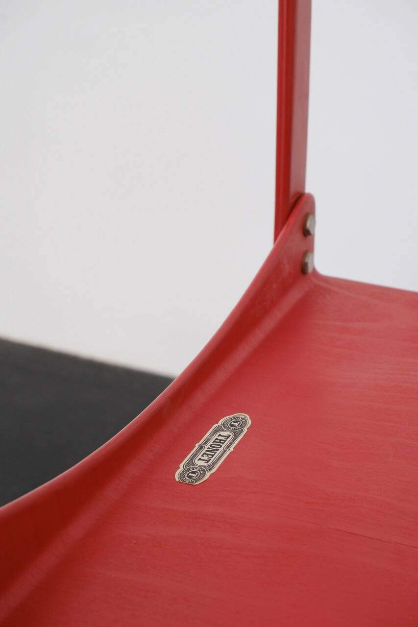 Fauteuil "271F" rouge par Verner Panton / August Sommer / Thonet