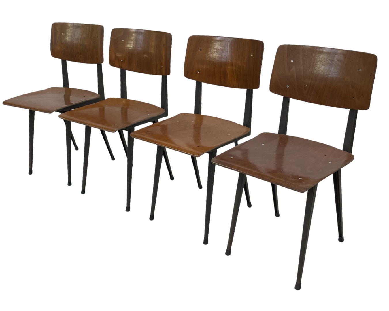 Set of four school chairs, Marko Holland  1960