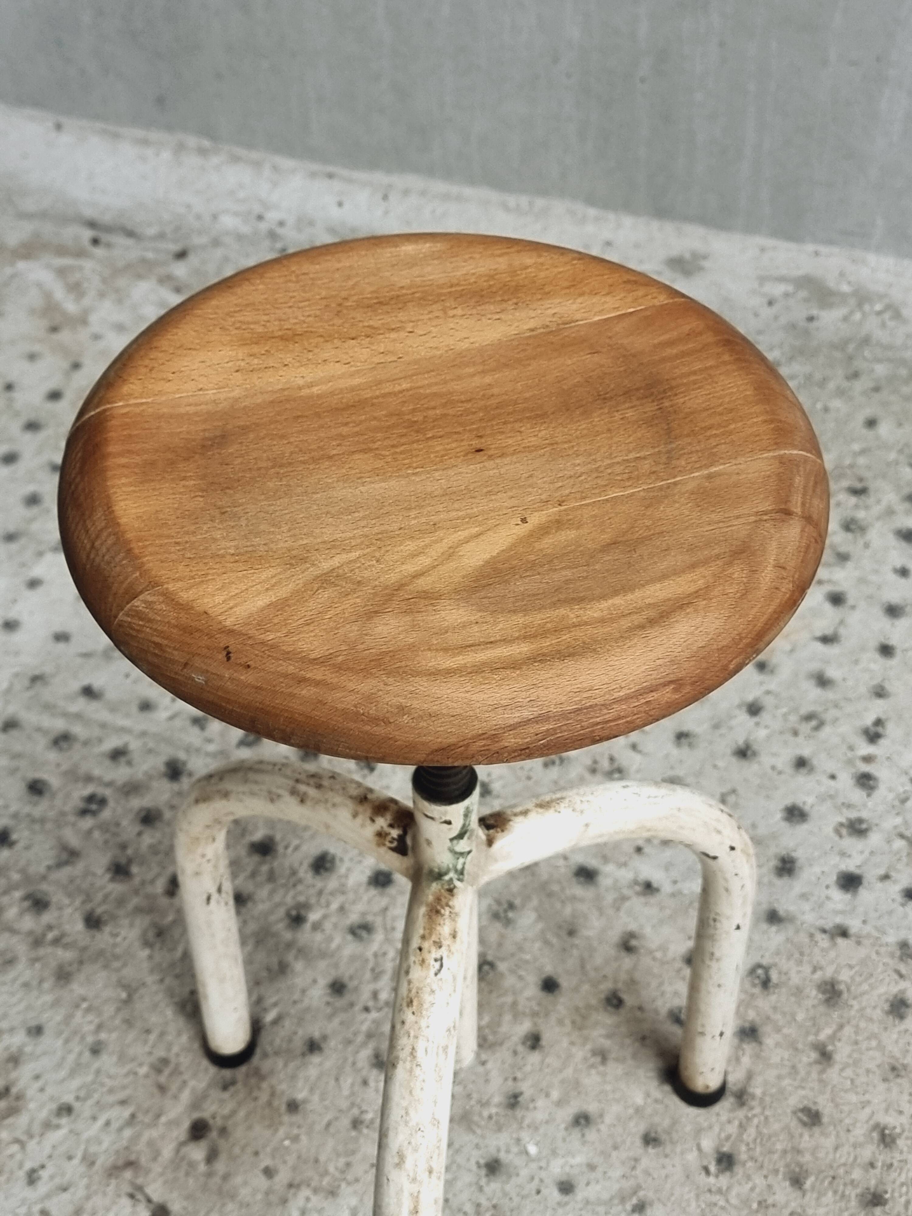 Vintage swivel stool laboratory stool studio stool