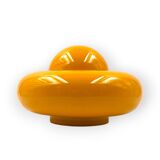 Sergio Asti, Yellow ceramic sculpture / box, Gabbianelli Italy ca. 1971