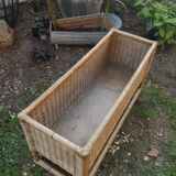 Vintage rattan planter