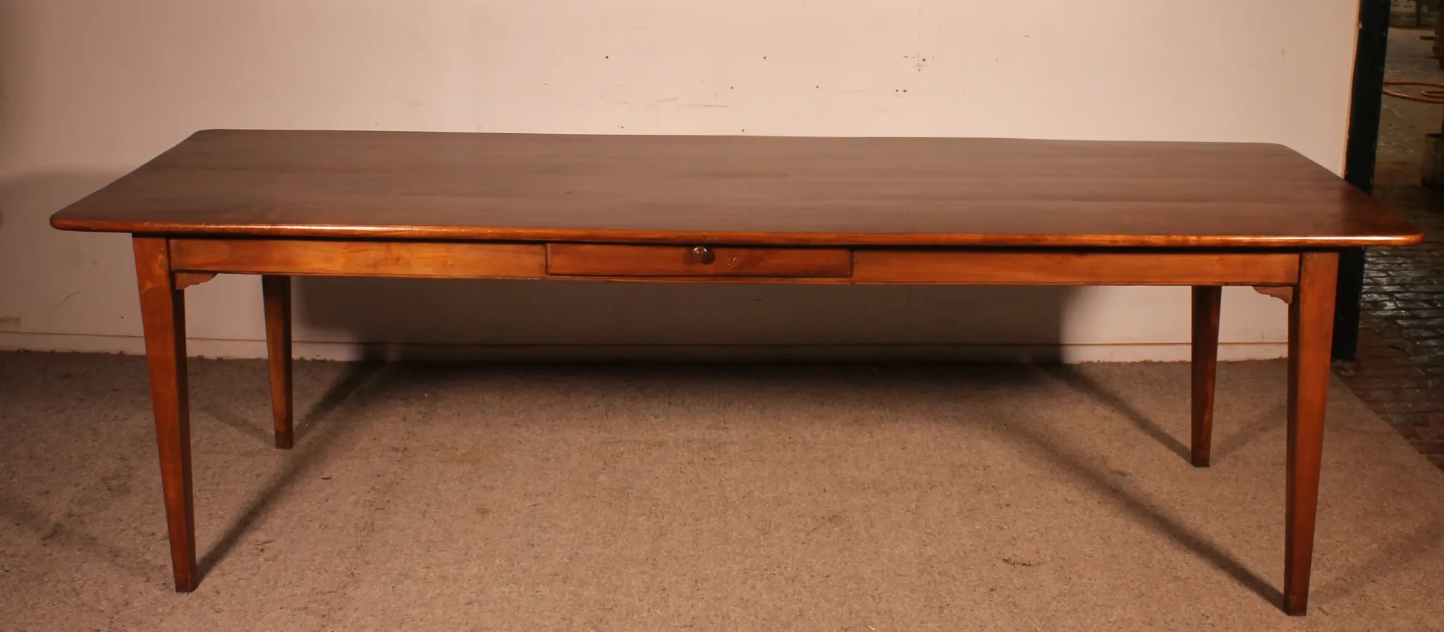 19th Century Cherry Wood Refectory Table, 2.52 metres long