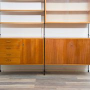 Mid-century teak shelf, designed by Hilker for Omnia, Germany, 1960s