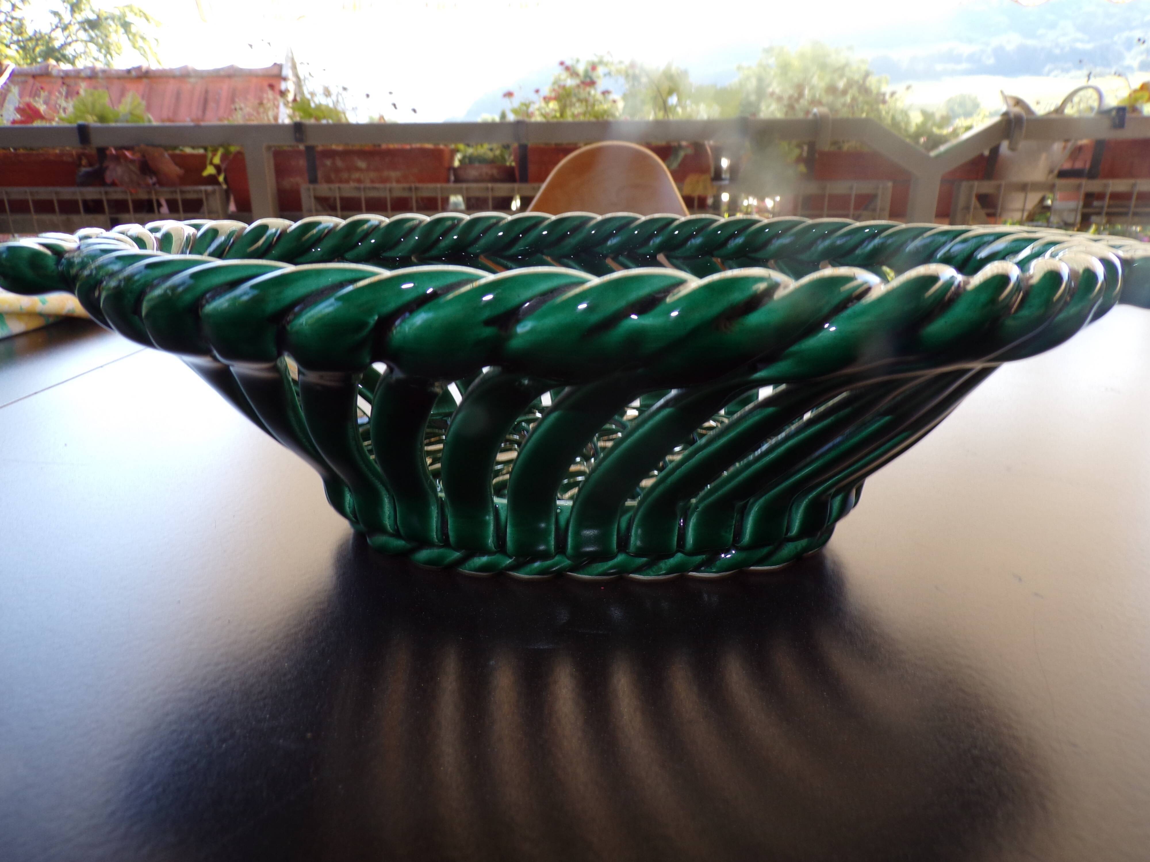 Vallauris ceramic fruit basket