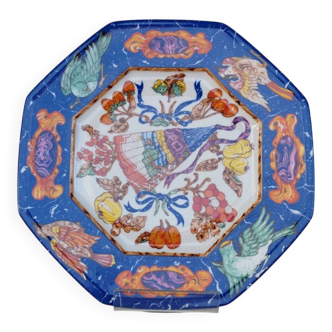 Assiette octogonale Hermès, 24 cm.