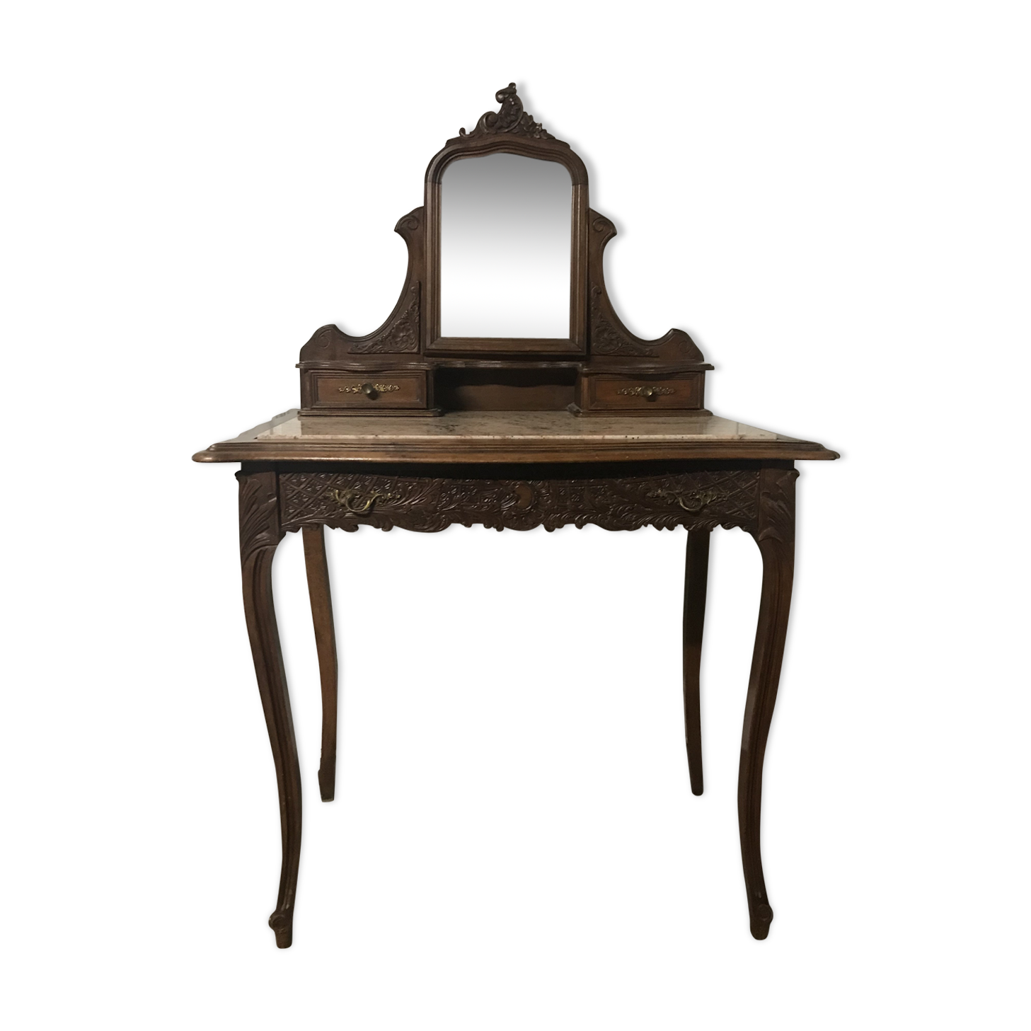 Coiffeuse Louis XV chêne