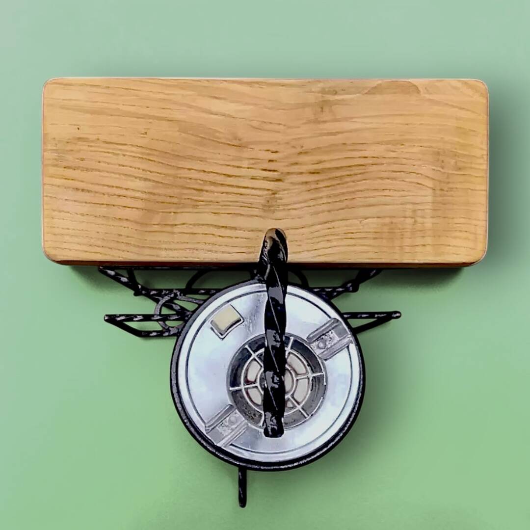 Vintage multifunctional wrought iron magazine rack