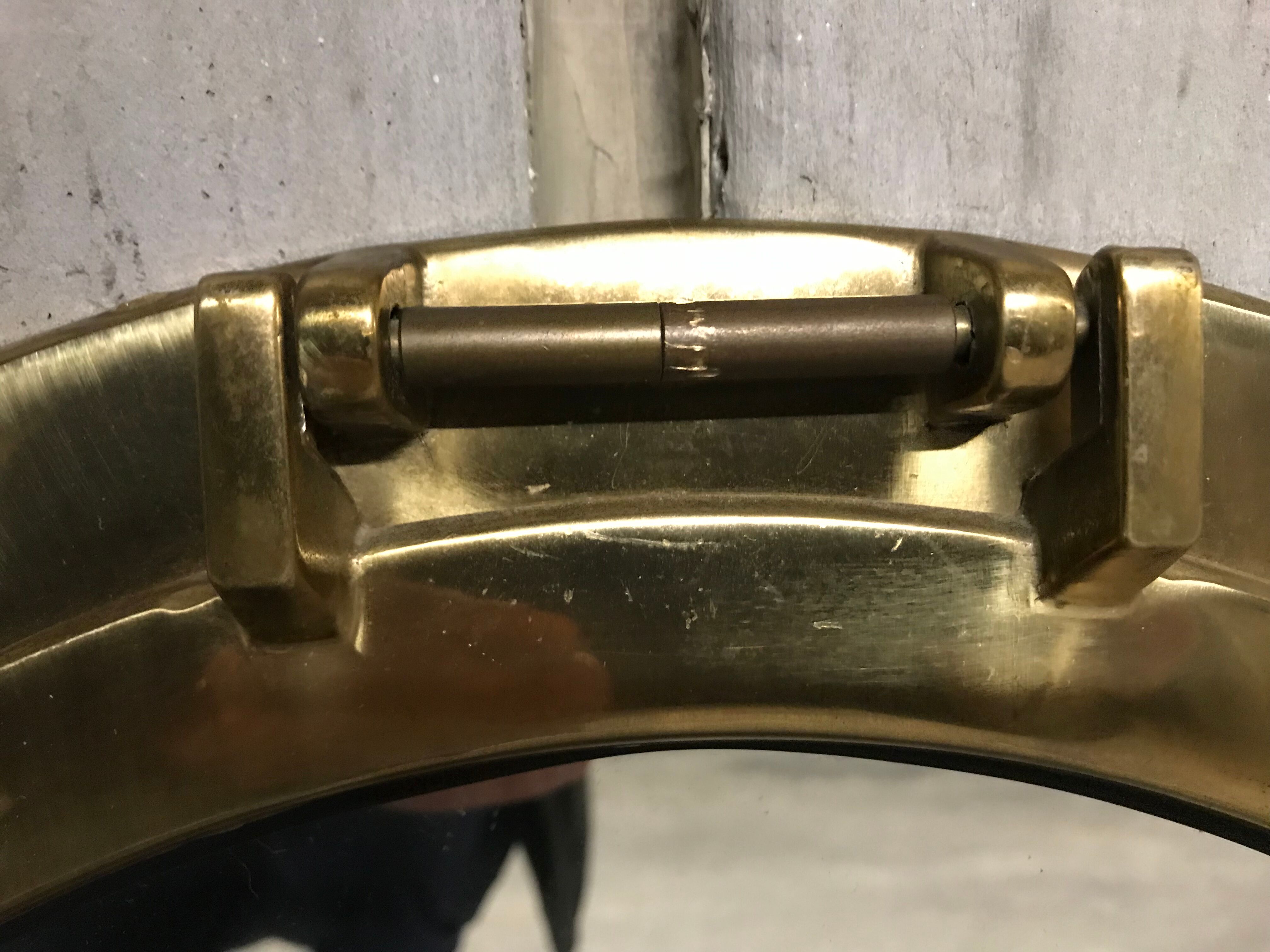 "Porthole" brass mirror 47cm