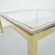 Hollywood Regency two-tone coffee table with glass top,  1970s