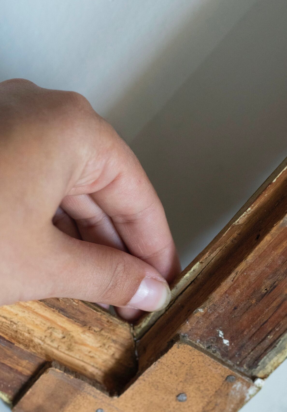 Old gilded wooden frame